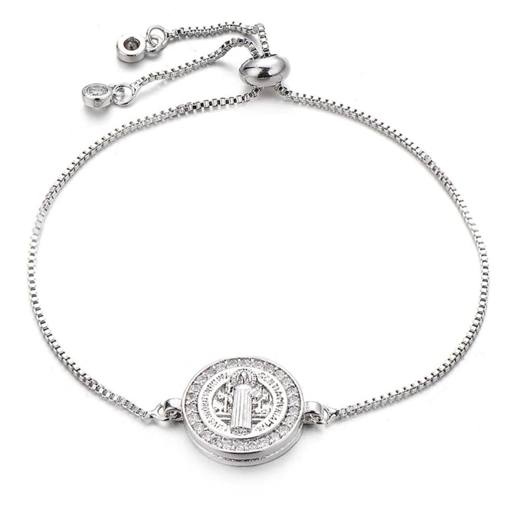 Jesus Savior Religious Silver Prayer Bracelet